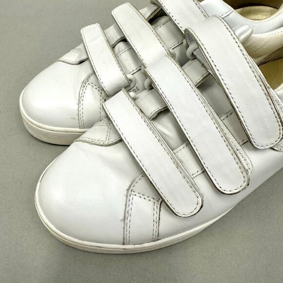 Vionic Bobbi velcro hook and loop white sneaker gold accent Size 8.5 comfort - Picture 3 of 13